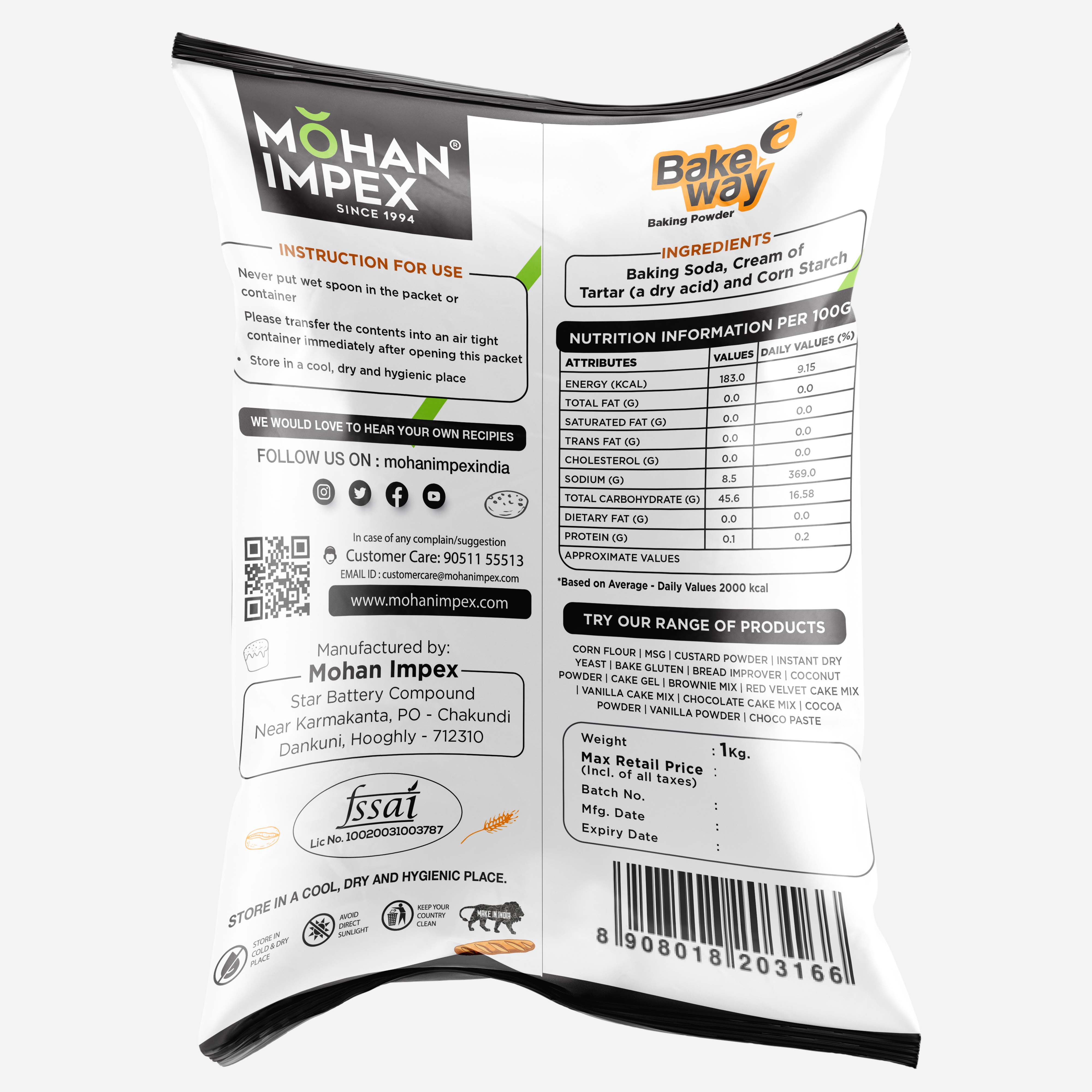 Mohan Impex Baking Powder [ Pack of 2 ]
