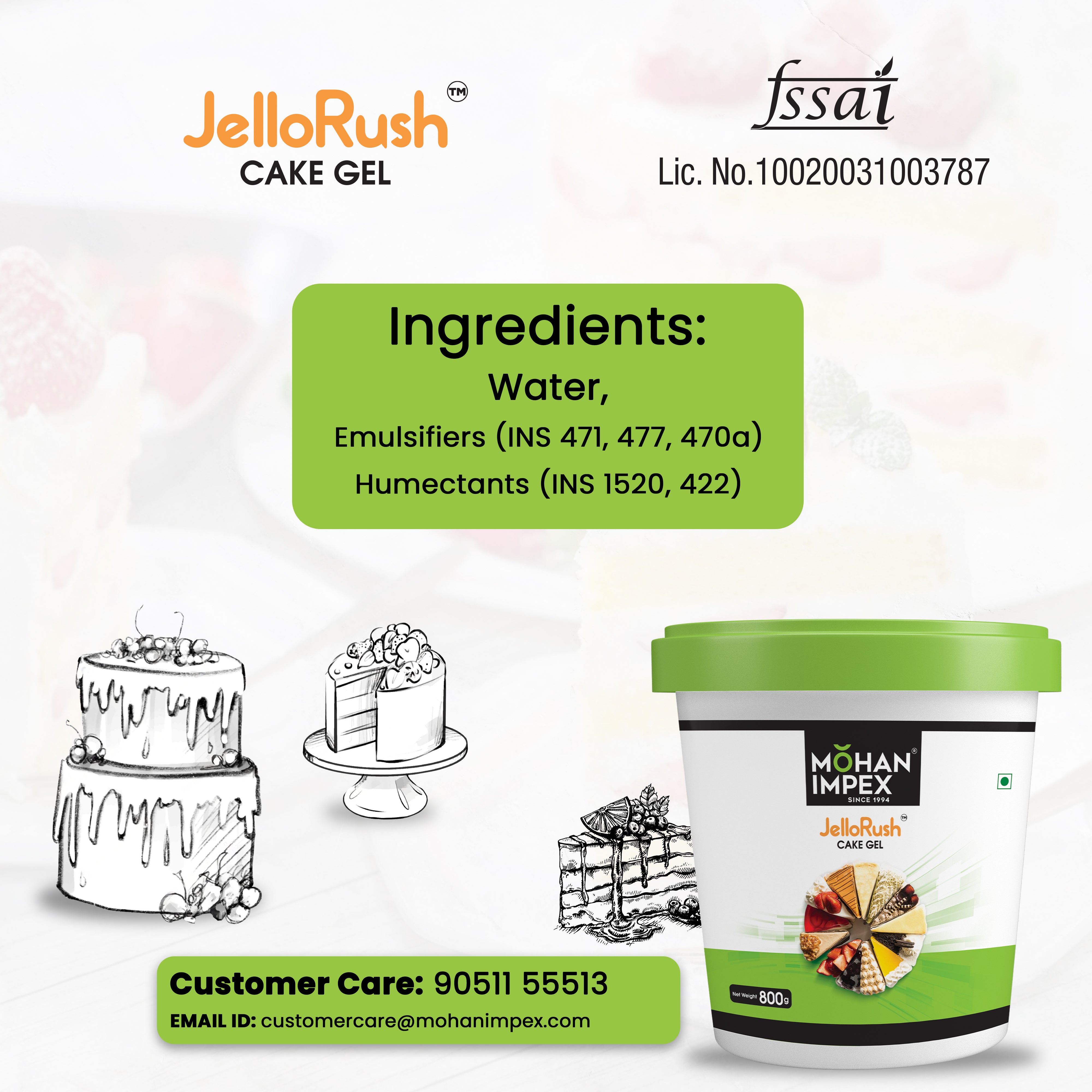 Cake Gel Jello Rush Ingredients