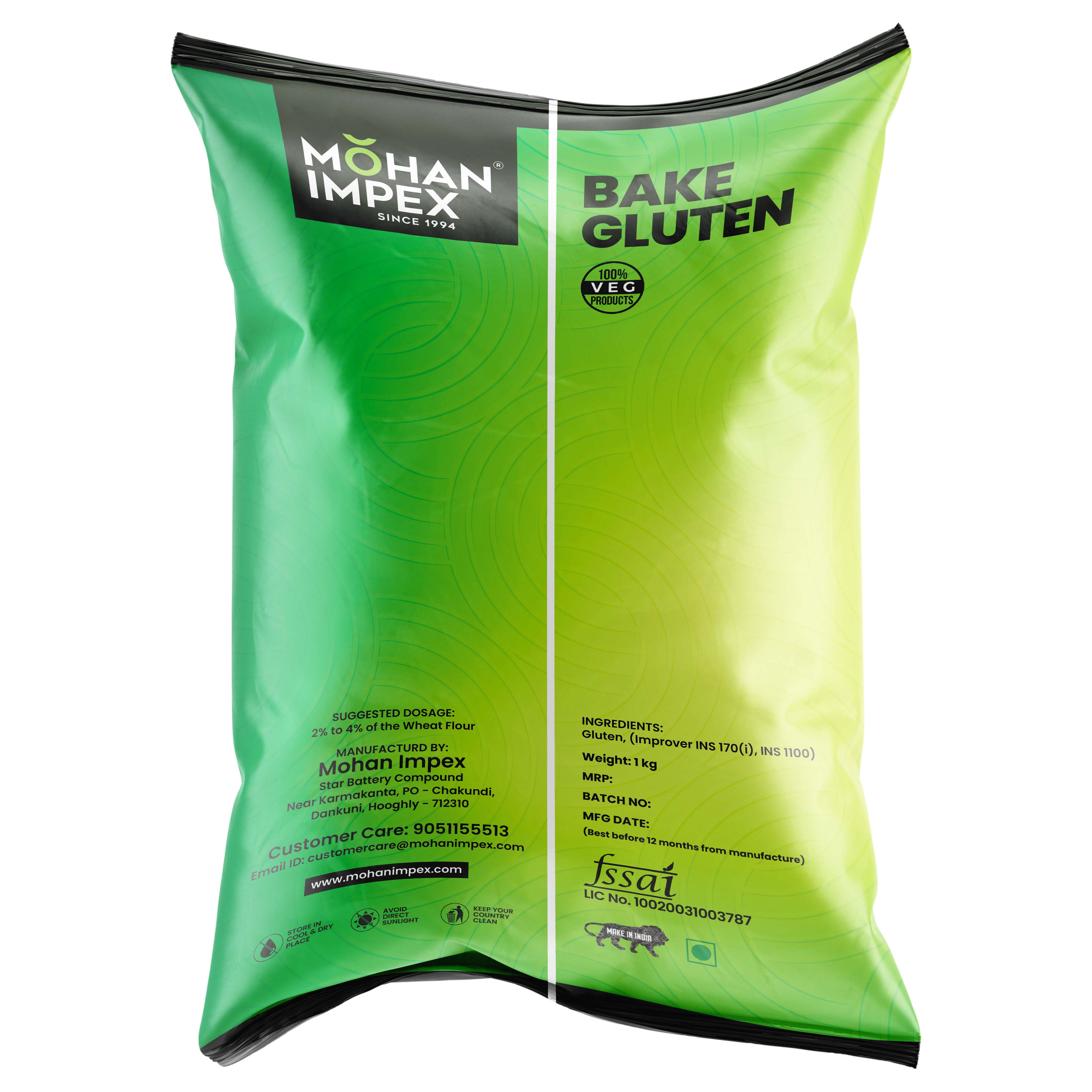 Mohan Impex Bake Gluten Powder [Pack Of 2 ]